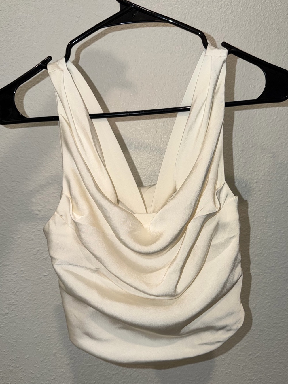 Oh Polly Cream Drape Front Camisole